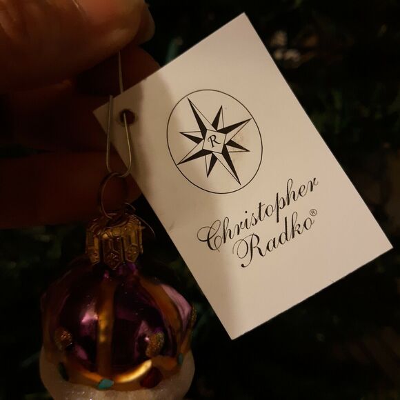 Christopher Radko Poland Glass Christmas Ornament Snow King 2000 00-140-N - Picture 4 of 5